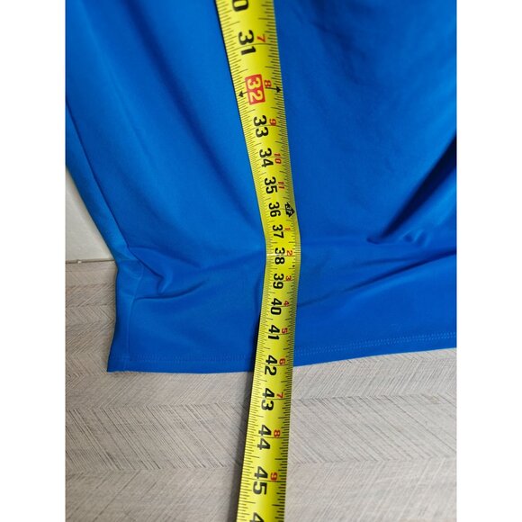 Lauren Ralph Lauren Womens Dress Cobalt Blue Cowl Neck Sleeveless Ruched Size 10 - Picture 8 of 9